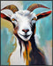Posterizer 1 pcs- white and brown majestic goat-chic decor-Art for Animal Lovers-Abstract & Modern Art- Decor for Home & Office- unframed wall art...