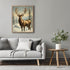 Posterizer 1 pcs-majestic deer in snowy winter scene-oil painting style-16-Art for Animal Lovers-Landscape & Nature Art-Decor for Home & Office- u...