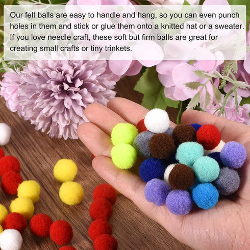 PATIKIL Wool Felt Balls Beads Wool Woolen Fabric 15mm Bright Yellow for Home Crafts Handcrafts Project DIY Pack of 200...