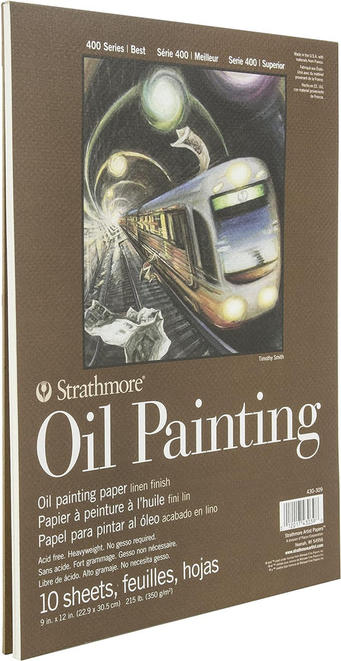 Strathmore 400 Series Oil Painting Pad 9"X12"-10 Sheets -62430309...