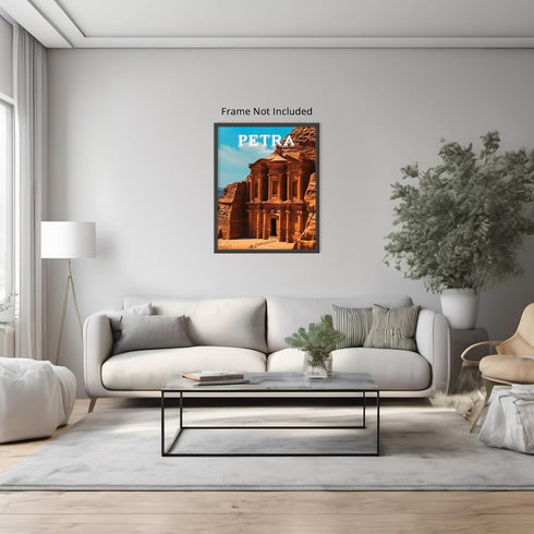 Posterizer 1 pcs-Petra Jordan Travel Poster-Adventure Wall Art-GIft for Men Women Teens-Decor for Home & Office- unframed wall art...