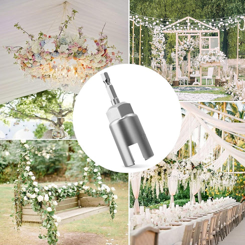 (2 Pack 2 Size 9mm,16mm)1/4"hex shank nut driver power wing nut drill bit socket tool drive kit, slotted wing nut drill sleeve wrench wrench kit, ...