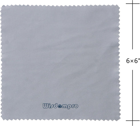 Wisdompro 12-Pack 6 x 6 Inches Microfiber Cleaning Cloth for Camera Optical Lens, Glass, Cell Phone, iPad, Tablet, Laptop, LCD TV, Computer Screen...