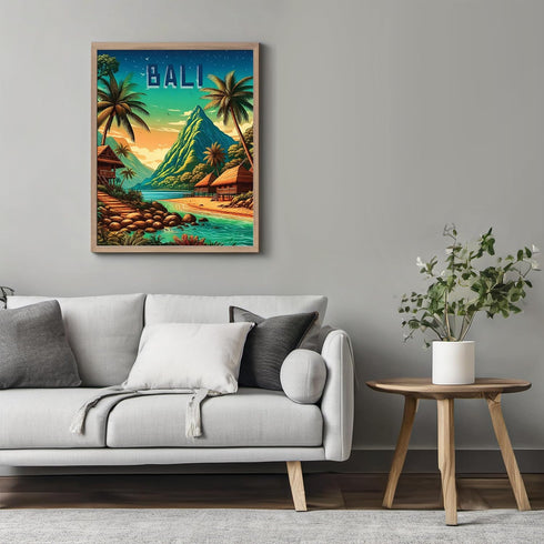 Posterizer 1 pcs-travel poster-Bali-Adventure Wall Art Gift for Men Women Entrepreneur Teens Decor for Home & Office- unframed wall art...