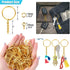 Keychain Rings for Crafts Gold, PAXCOO Key Chains Rings Kit includes 100Pcs Split Key Ring with Chain, 100pcs Jump Rings and 100pcs Screw Eye Pins...