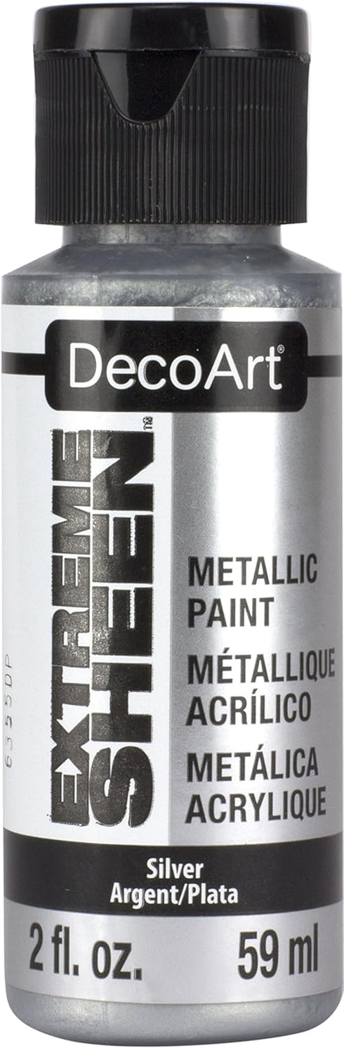 DecoArt 2 Ounce, Silver Extreme Sheen Paint, 2 oz...