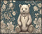 Posterizer 1 pcs- Cute bear cub with wild flowers-Art for Animal Lovers-Kids Room Art-Gift for Daughter, Son, Kids-Decor for nursery toddlers kids...