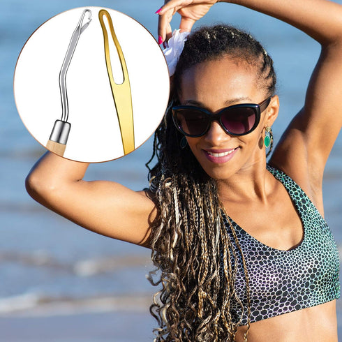 9 Pieces Crochet Hook for Hair Different Sizes Latch Hook Interlocking Tool Crochet Hair Needles Dreadlock Accessories...