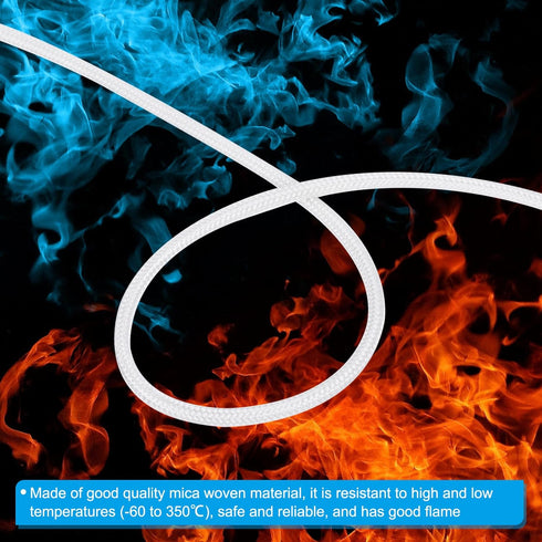 PATIKIL 26.3Ft 15AWG High Temperature Wire, -60-350 Degrees Celsius Mica Glass Fiber Electronic Wire Insulated Heat Resistant Electronical Flexibl...