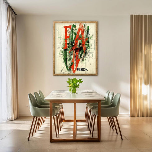 Posterizer 1 pcs-modern typography abstract visuals-Fashion 1-Abstract & Modern Art- Gift for Women, Fashionistas, Designer Fashion Fans- unframed...