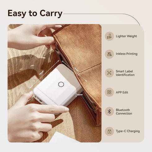 NIIMBOT D110 Upgraded Version Mini Label Maker Machine with Tape, Portable Bluetooth Thermal Printer, Sticker Maker with Multiple Templates for Of...