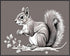 Posterizer 1 pcs- black and white print of a squirrel on a twig-Art for Animal Lovers- Gift for Men Women Entrepreneur Teens-Decor for Home & Offi...