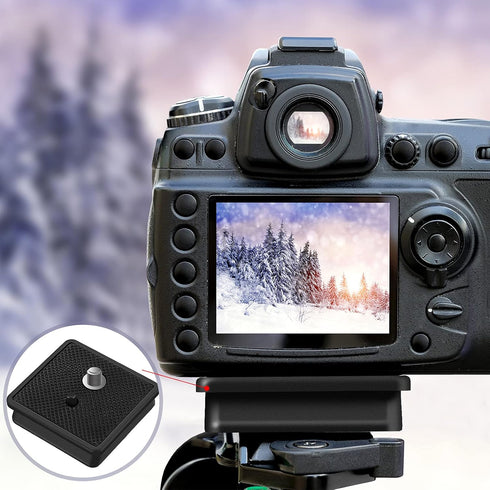 TOODOO 2 Pieces 41mm QR Release Plate Camera Tripod Ball Head Quick Release Plate Replacement Compatible with Ambico V0552 V0554, Sunpak 7500 Pro ...