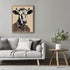 Posterizer 1 pcs-serious cow wearing chic clothes-Art for Animal Lovers-Abstract & Modern Art-Decor for Home & Office- unframed wall art...