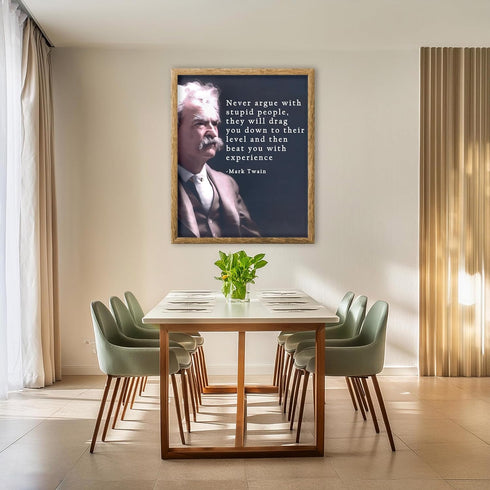 Posterizer 1 pcs-Mark Twain's Funny Quotes-Quotes and Poems-Motivational & Inspirational Art-Gift for Teachers-Decor for Home & Office- UNFRAMED W...