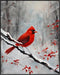 Posterizer 1 pcs-cute little bird in snowy winter scene -14-Art for Animal Lovers-Landscape & Nature Art-Decor for Home & Office- unframed wall ar...