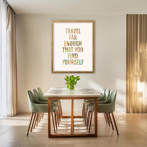 Posterizer 1 pcs-Travel Far Enough That You Find Yourself-Adventure Wall Art-Holiday Poster Collection-Gift for Couples boyfriend girlfriend Husba...