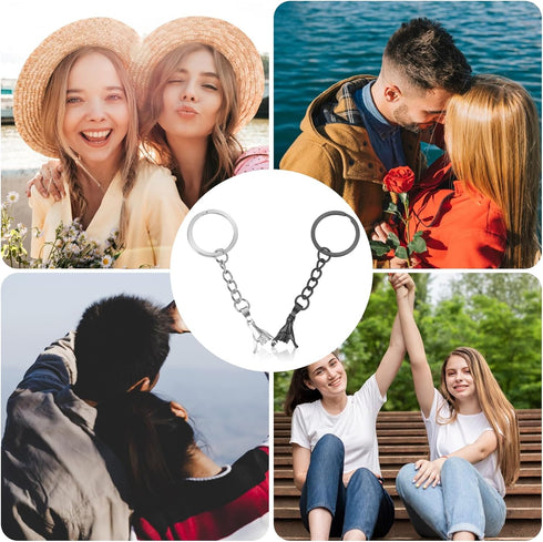 Ouligay 2Pcs Matching Couple Pinky Promise Keychain Gifts for Boyfriend Girlfriend, Best Friend Friendship Gifts for Women...