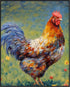 Posterizer 1 pcs- Oil painting style- rooster in garden-Art for Animal Lovers- Gift for Men Women Entrepreneur Teens-Living Room Bedroom Decor- un...