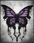 Posterizer 1 pcs- black and white print-gothic black butterfly-Gothic Art-Art for Animal Lovers- Living Room Bedroom Decor- unframed wall art...