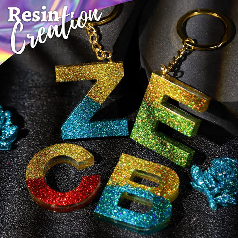 LEOBRO Glitter, Fine Glitter and Chunky Glitter, 32 Jars Craft Glitter Powder Holographic Glitter Resin Glitter for Crafts, Halloween Christmas Bo...