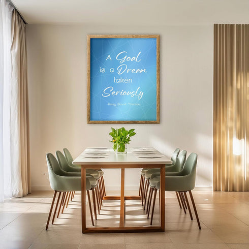 Posterizer 1 pcs-Henry David Thoreau-A Goal Is a Dream Taken Seriously-Philosophy-Quotes-Gift for Teachers-School and classroom art- unframed wall...