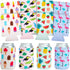 BLUE PANDA Neoprene Can Cooler Sleeves Summer Gift for Teacher - 12-Pack 4 Tropical Designs 2.5 x 4 In Fits 12 Oz - Insulating Summer Drink Cozy -...
