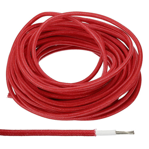 PATIKIL 9.8Ft 13AWG Electronic Wire, -30 to 200 Degrees Celsius Insulated High Temperature Resistant Electrical Flexible Silicone Cable for Lamp B...