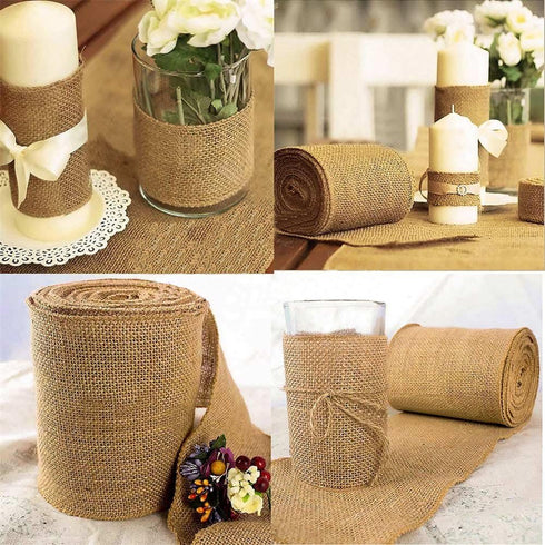 DECORA Natural Wide Burlap Ribbon on Spool for Wedding Decoration DIY Crafting,1.5inch/10 Yard...