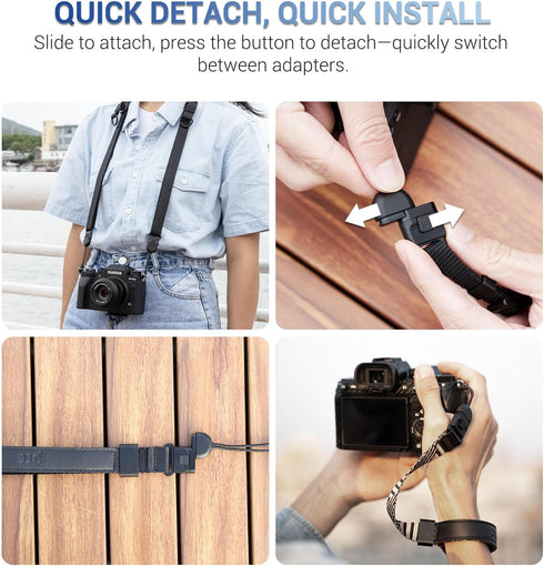 JJC 2Pack Universal Camera Strap Quick Release Buckle, Durable & Scratch-proof Neck Strap Quick Release Loop Connector for Canon Nikon Sony Fujifi...