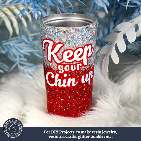 LEOBRO Glitter, 160G/5.64OZ Silver Glitter, Holographic Chunky Glitter, Craft Glitter for Resin, Metallic Iridescent Glitter Silver Chunky Glitter...