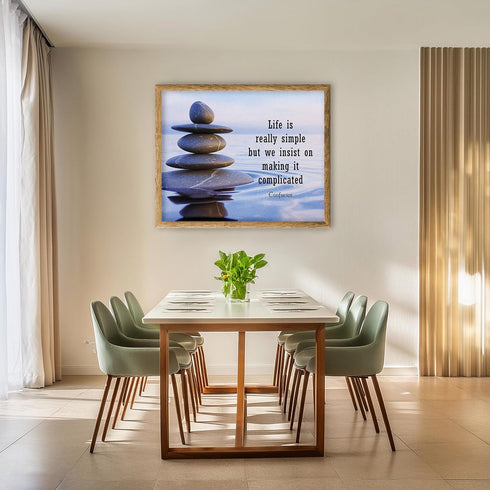 Posterizer 1 pcs-Life is Really Simple-Philosophy-Confucius-Quotes-Motivational & Inspirational Art-Gift For Buddhism Meditation philosophy Fans- ...