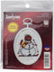 Janlynn 1143-41 18 Count Mini Counted Cross Stitch Kit, 2.75-Inch, Oval, Skiing Dude...