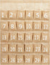 Juvale 30-Row Burlap Cell Phone Holder for Classroom, Farmhouse Designed White Numbered Hanging Pocket Organizer for Mobile Phones, Calculator Cad...
