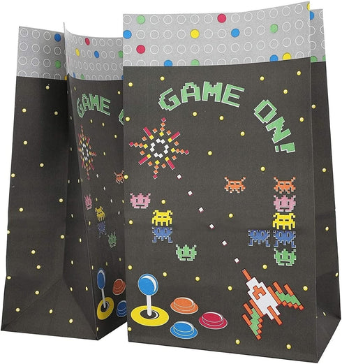 BLUE PANDA 36 Pack Video Game Goodie Bags for Retro Arcade Party Favors, Treats, and Gamer Gifts (5x9x3 in)...