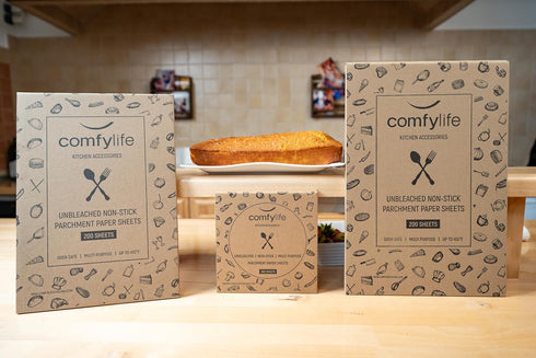 Comfylife 300Pcs 6x6in Patty Paper - No Curl, No Tear, No Burn Baking Paper (6 x 6 inch) – Precut Parchment Paper For Baking or Lining – No Chemic...