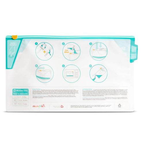 Munchkin® Sterilize™ Microwave Bottle Steam Sterilizer Bags, 30 Uses per Bag, 6 Pack...