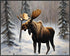 Posterizer 1 pcs-beautiful moose in snowy winter nature 1-Art for Animal Lovers-Landscape & Nature Art-Decor for Home & Office- unframed wall art...