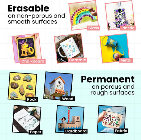 Chalkola Liquid Chalk Markers (8 Pack, 1mm Extra Fine Tip) for Chalkboard Signs, Blackboard, Window, Labels, Bistro, Glass, Car - Washable Pastel ...