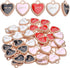 Aylifu Heart Pendant Charms, 40pcs Enamel Love Charms Alloy Heart Shaped Pendants Jewelry Findings Craft Supplies for Necklace Bracelet Keychain M...