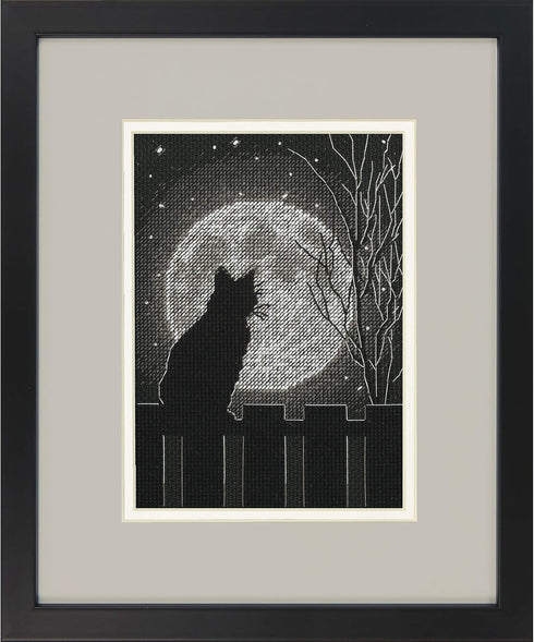 DIMENSIONS Black Moon Cat Counted Cross Stitch Kit, Multi-Color...