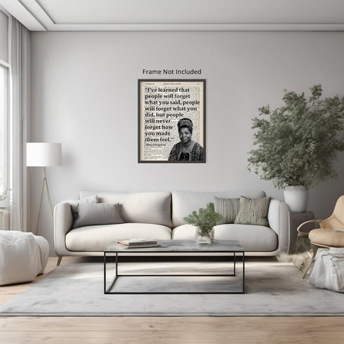 Posterizer 1 pcs-People Will Forget-Maya Angelou-Quotes-Afro-American Art Collection- Living Room Bedroom Decor- unframed wall art...