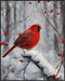 Posterizer 1 pcs-cute little bird in snowy winter scene -13-Art for Animal Lovers-Landscape & Nature Art-Decor for Home & Office- unframed wall ar...