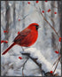 Posterizer 1 pcs-cute little bird in snowy winter scene -13-Art for Animal Lovers-Landscape & Nature Art-Decor for Home & Office- unframed wall ar...