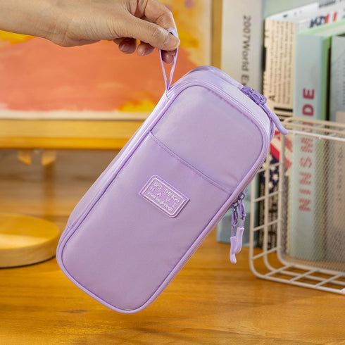 CICIMELON Large Pencil Case Big Storage Pen Pouch Bag with Compartment for School Supplies Office College Teen Boys Girls Adults, Upgraded Purple...