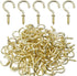 Aylifu Ceiling Screw Hooks, 100 Pieces 3/4 Inch Cup Hooks Screw-in Hooks for Hanging Plants Mug Cup, Gold...