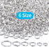 Iron Split Rings, 1 Box (100g) 6 Sizes Double Loop Jump Ring Small Split Key Rings Connector with a Jump Ring Opener Tool for DIY Jewelry Making -...