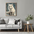 Posterizer 1 pcs-white arctic fox in snowy winter scene-oil painting style 12-Art for Animal Lovers-Landscape & Nature Art-Decor for Home & Office...