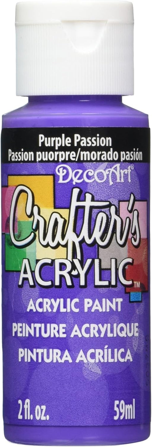 DecoArt Crafter's Acrylic Paint, 2-Ounce, Purple Passion...