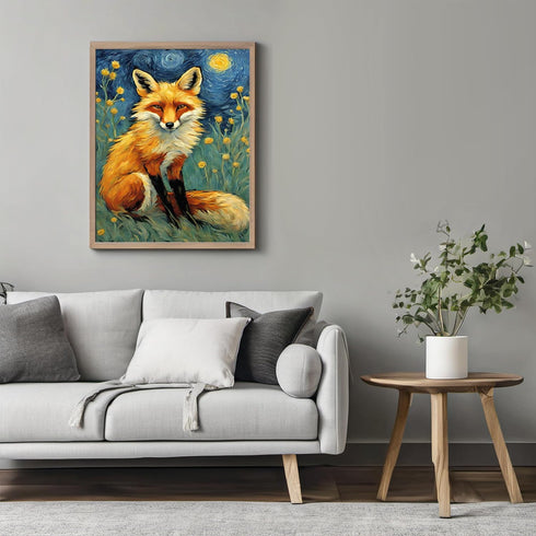 Posterizer 1 pcs- pretty red fox in the wild-Art for Animal Lovers-Gift for Art Lovers-Living Room Bedroom Decor- unframed wall art...